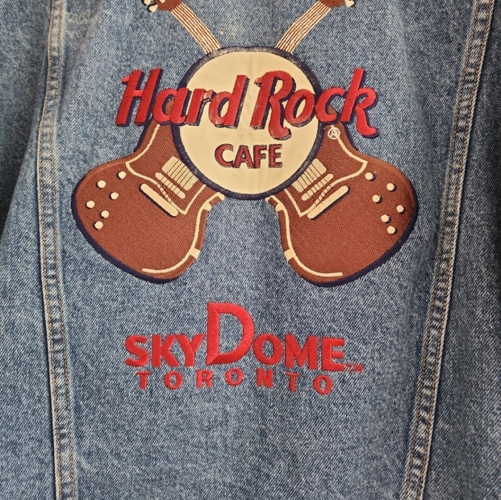 Authentic Hardrock Cafe skydome Toronto denim jacket - Picture 3 of 6